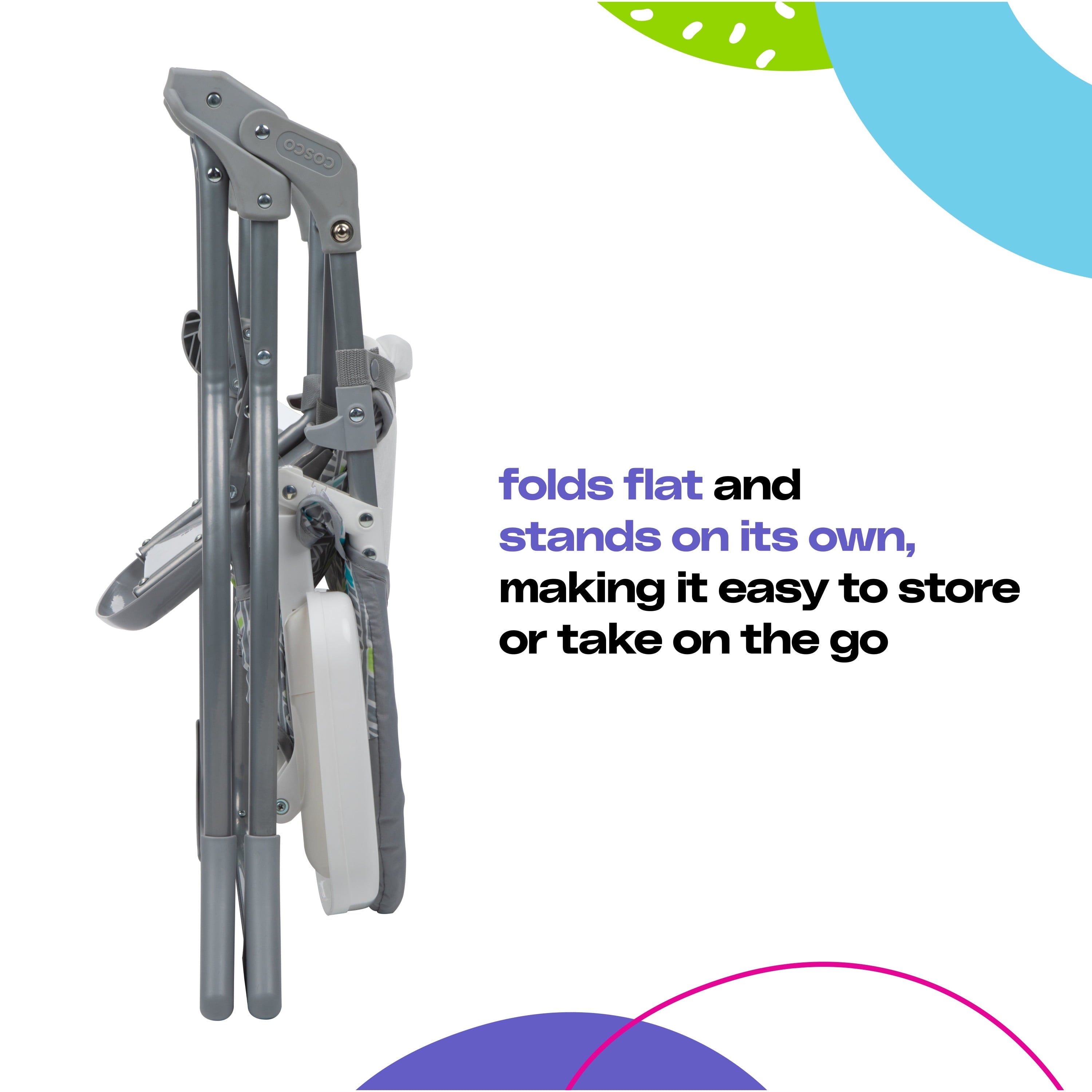 Simple Fold High Chair, Pink