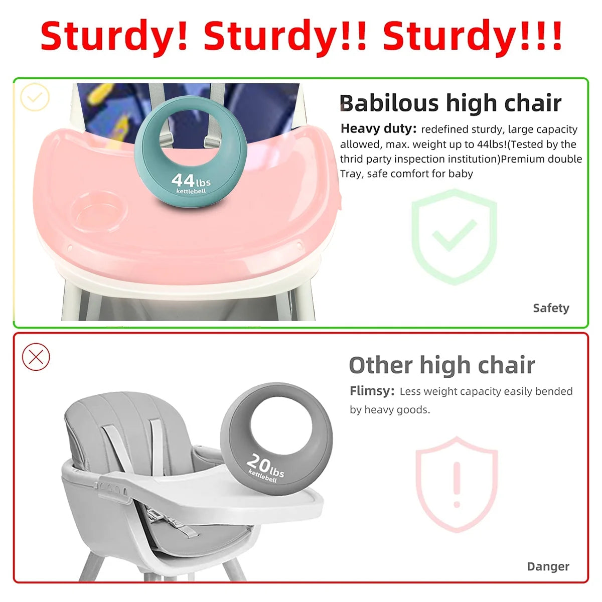 4-In-1 Baby High Chair Portable Baby Toddler Dining Chairs Eat & Play Convertible High Chair with 5-Point Harness, Dinner Plate and Toy Rack, Yellow