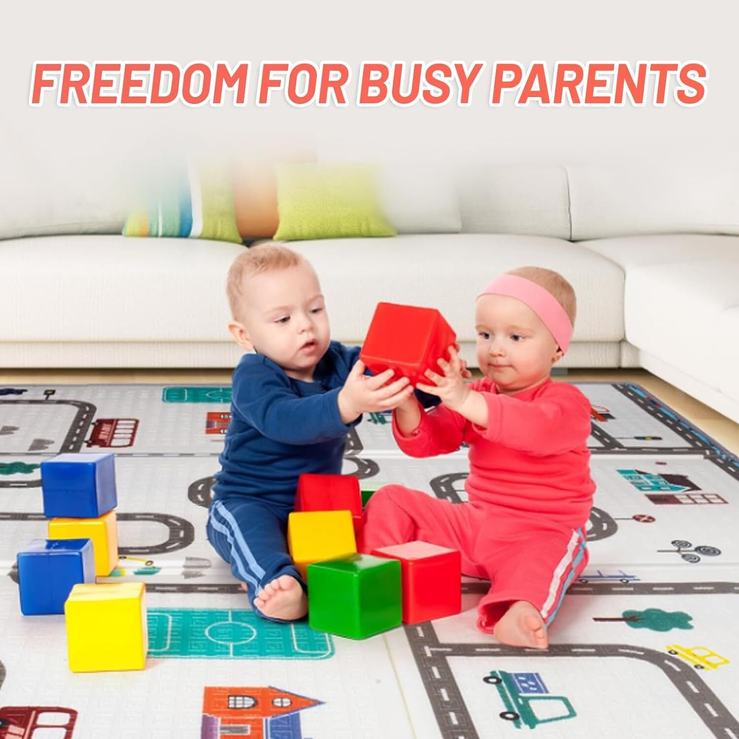 Foldable Baby Playpen Kids Safety Play Pen Yard Fence Tent + Anti-Slip Mat