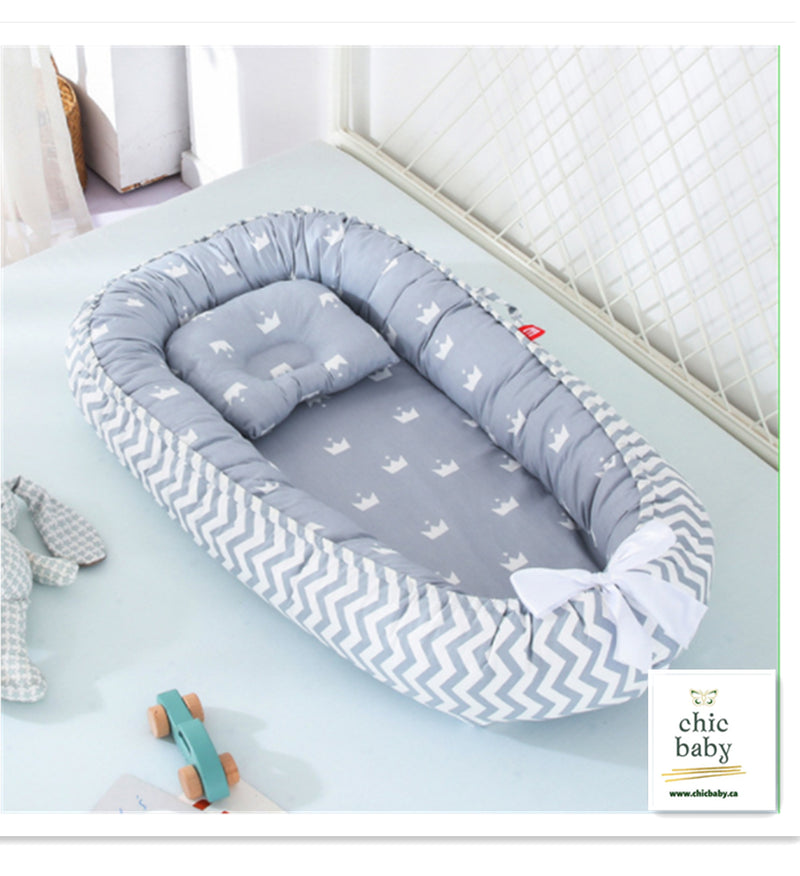 Baby Removable and Washable Bed Crib Portable Crib Travel Bed for Children Infant Kids Cotton Cradle