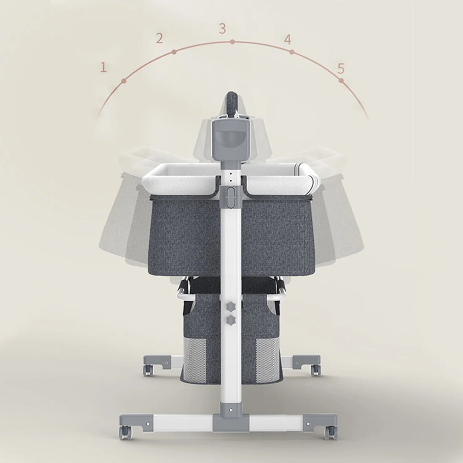 Baby Bassinet, Newborn Bedside Sleeper, Rocking Crib, Folding Portable  Infant Cradle