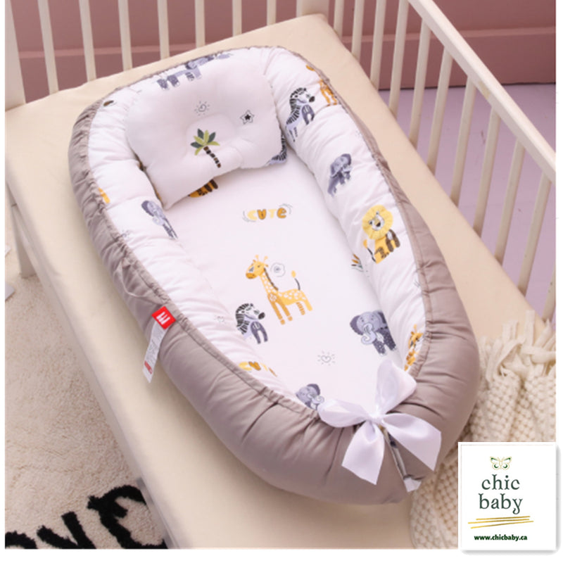Baby Removable and Washable Bed Crib Portable Crib Travel Bed for Children Infant Kids Cotton Cradle