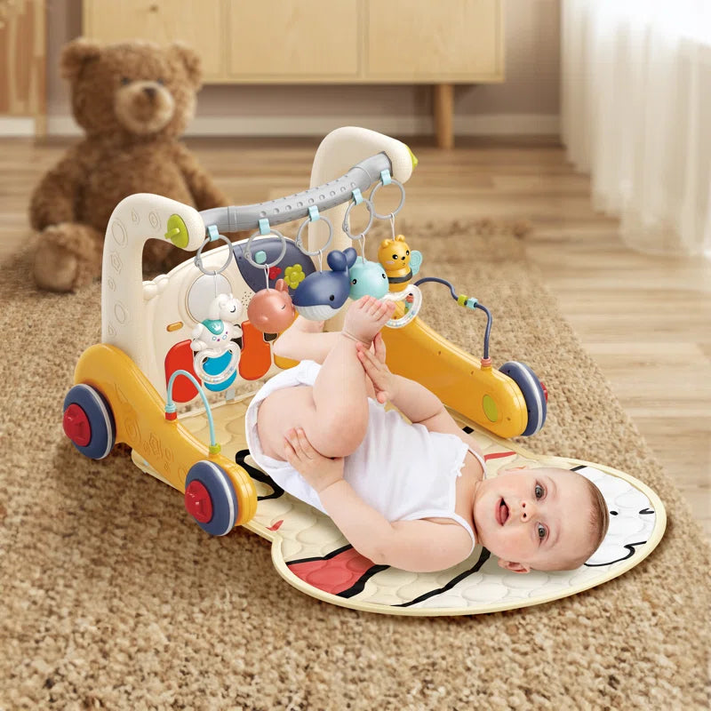 35.4'' L Baby Gym with 5 Hanging Toys Baby Play Mat Boy & Girl Gifts for Newborn 0-12 Months